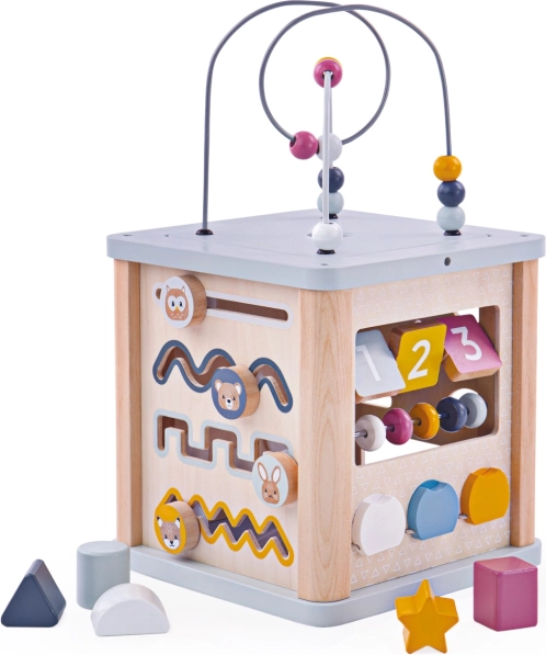 Cube d’activités motrices BIGJIGS BABY en bois FSC