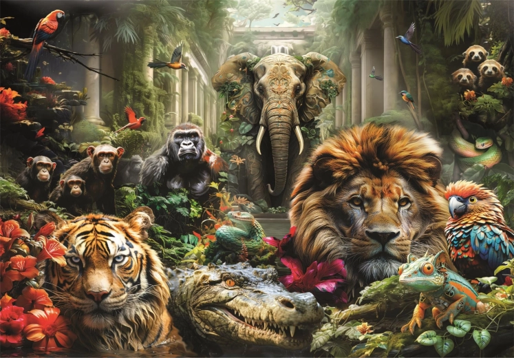 Puzzle 1000 pièces – jungle mystérieuse CLEMENTONI