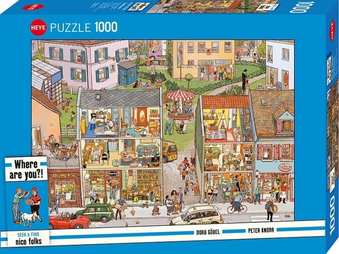 Puzzle HEYE Seek & Find : Maisons en ville, 1000 pièces