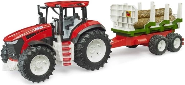 Tracteur Bruder ROADMAX avec remorque à bois et grumes