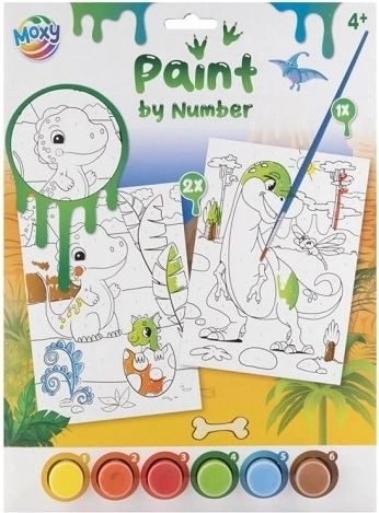 Peinture par numéros A4 – Dinosaures