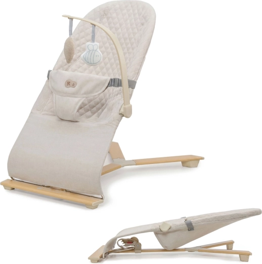 Transat et balancelle Kinderkraft mimi beige wood jusqu’à 9 kg