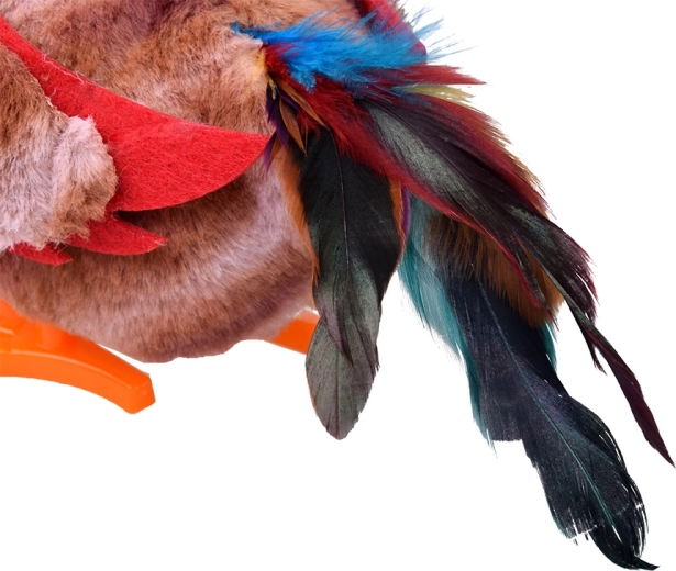 Peluche douce et détails colorés