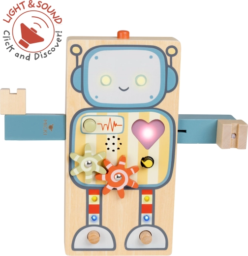 Robot sensoriel interactif en bois GiggleBot Micki