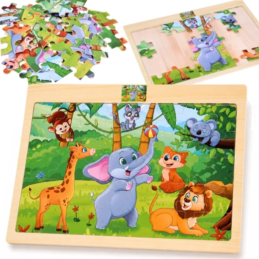 Puzzle en bois animaux sauvages – 40 pièces