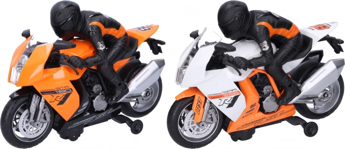 Moto de course avec pilote 28 cm avec lumière et son