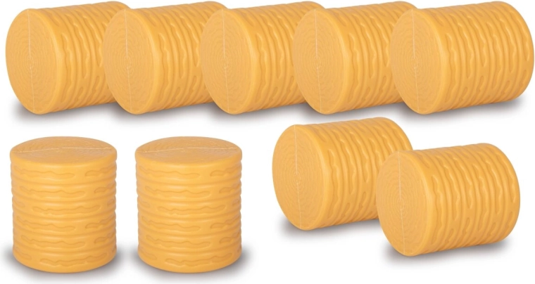Petites balles rondes de paille JAMARA, 9 pièces