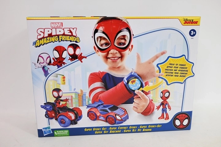 Spidey et ses amis extraordinaires – coffret de 2 véhicules et 2 figurines avec masque et bracelet