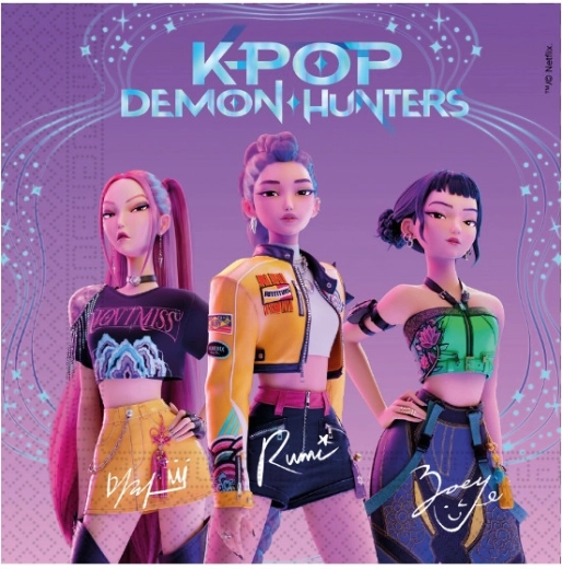 Serviettes en papier Demon hunters – K-POP, 33 × 33 cm (20 pcs)