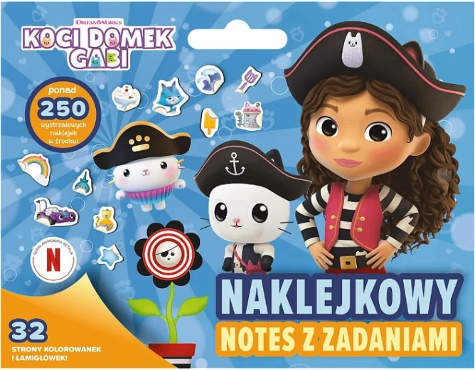 Le carnet d’activités avec autocollants Gabby et la Maison magique
