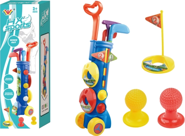 Ensemble de MINI GOLF pour enfants avec chariot et accessoires