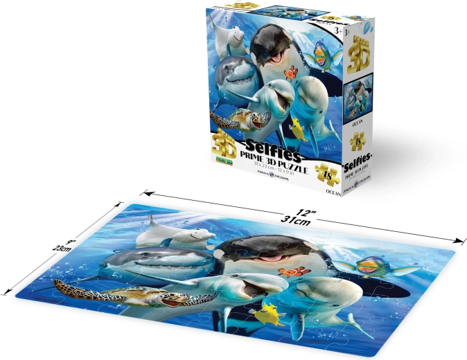 Prime puzzle 3D Selfie dans l’océan 48 pièces