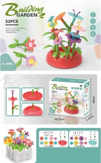 Kit de construction de fleurs DIY Petit jardin (33 pièces)