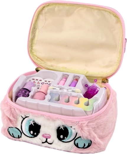 Trousse toute douce au motif de chat