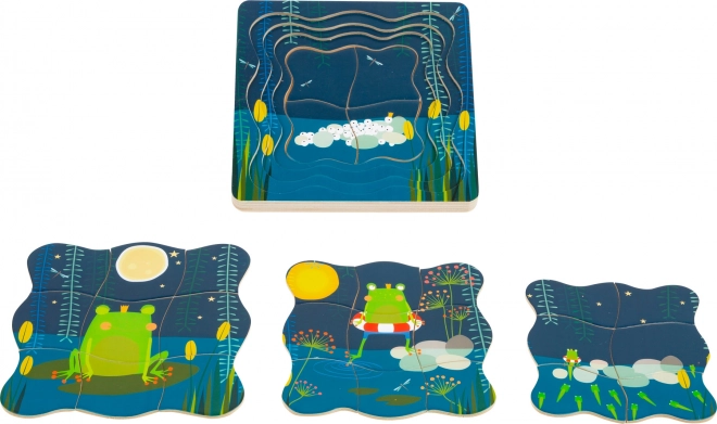 Puzzle superposés Prince grenouille Small Foot