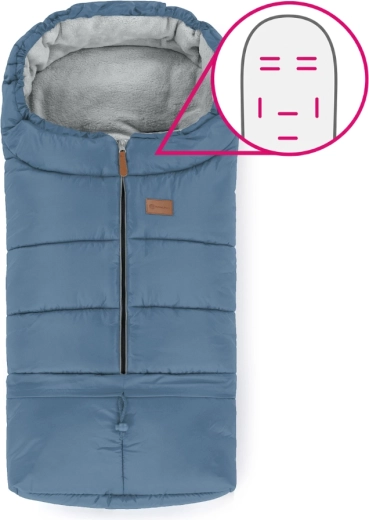 Petite&Mars chancelière réglable 3-en-1 Jibot horizontal ocean blue