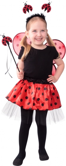 Déguisement coccinelle pour enfants – ensemble avec ailes, serre-tête et baguette
