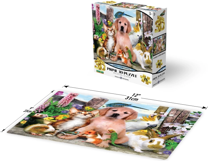 Puzzle 3D Bons compagnons 48 pièces