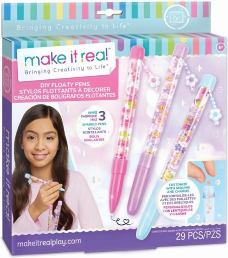 MAKE IT REAL stylos flottants DIY – kit créatif pour fabriquer des stylos pailletés