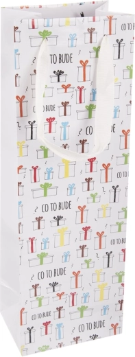 Sac cadeau en papier pour bouteille de vin « Qu’est-ce que ce sera ? »
