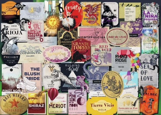 Puzzle Ravensburger étiquettes de vin 1000 pièces