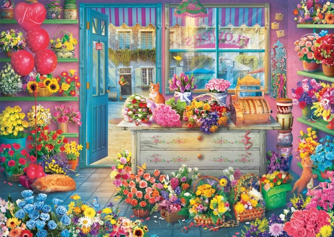Puzzle Fleuriste Coloré 1000 pièces