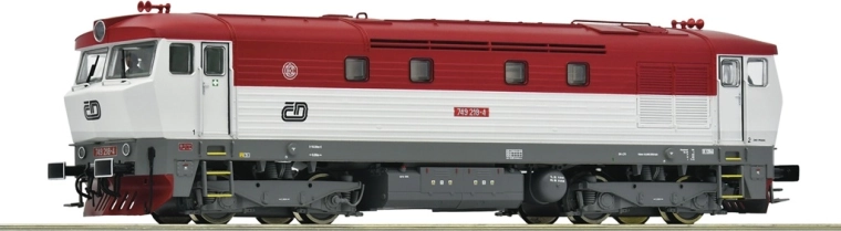Locomotive diesel Roco 749 218-4 ČD Bardotka H0