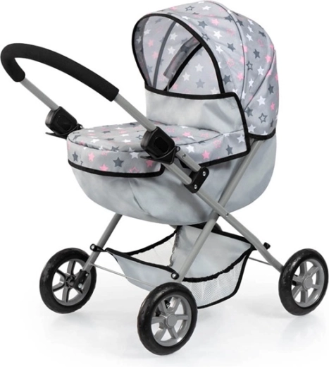 Poussette pour poupées avec structure pliable