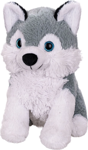 Husky en peluche assis 25 cm