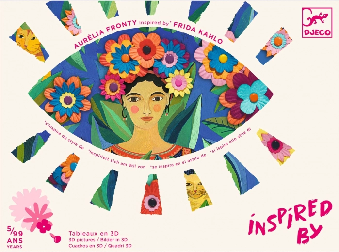 inspiré par frida kahlo – décorations en papier 3D créatives djeco