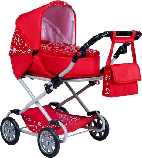 Poussette pour poupées 2 en 1 New Baby Monika rouge