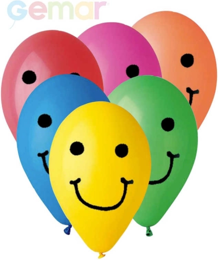 Ballon gonflable pastel Gemar avec imprimé Smile 26 cm - 1 pièce