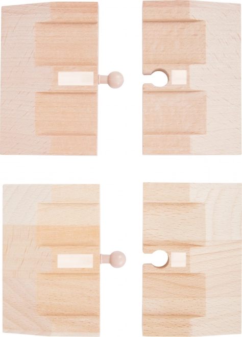 Small foot rampes en bois pour circuit automobile, 4 pcs