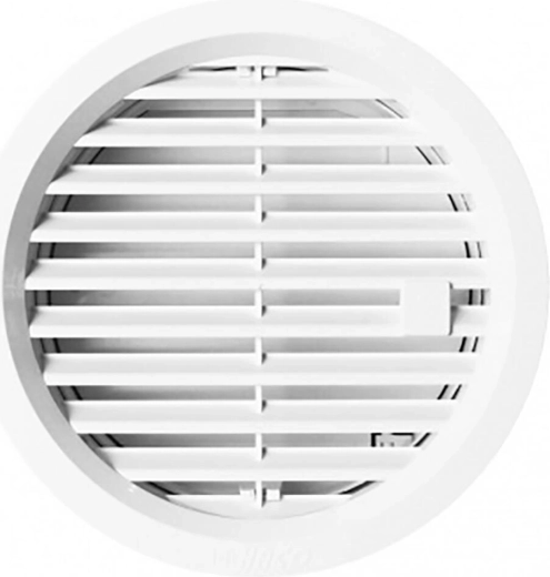 Grille d’aération fermable 125 mm, plastique blanc
