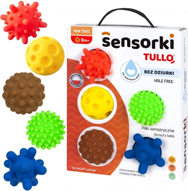 Tullo balles sensorielles colorées pour enfants 5 pcs