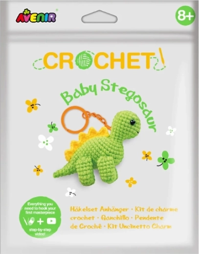 Crée ton propre pendentif crocheté petit stégosaure