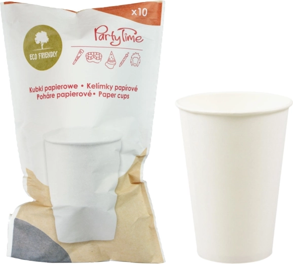 Gobelets en papier 200 ml blancs – lot de 10