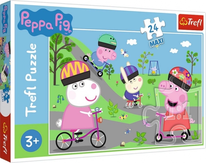 Puzzle MAXI 24 pièces – journée active avec PEPPA