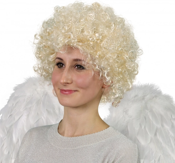 Perruque courte d’ange avec boucles
