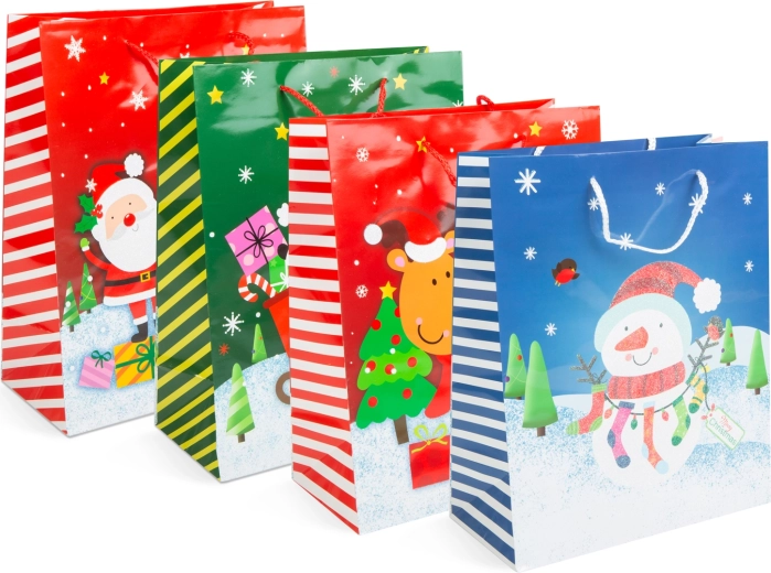 Sac cadeau de Noël pour bouteille - 1 pièce
