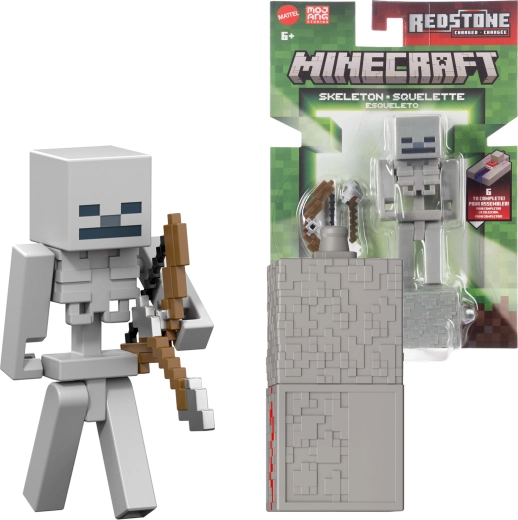 Figurine Minecraft Skeleton de la série Redstone Charged avec accessoires