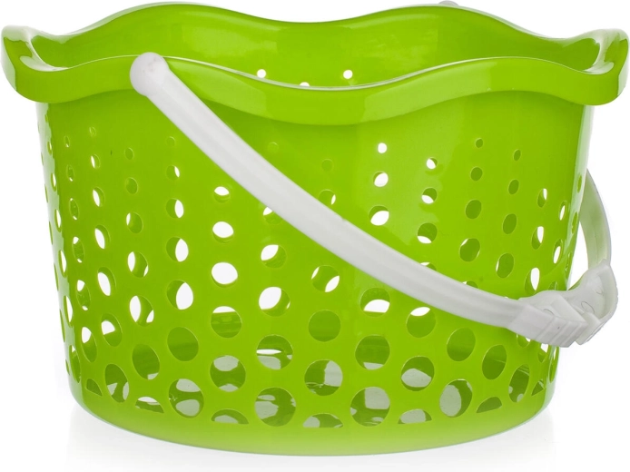 Panier suspendu pour pinces à linge vert, en plastique, diamètre 19 cm