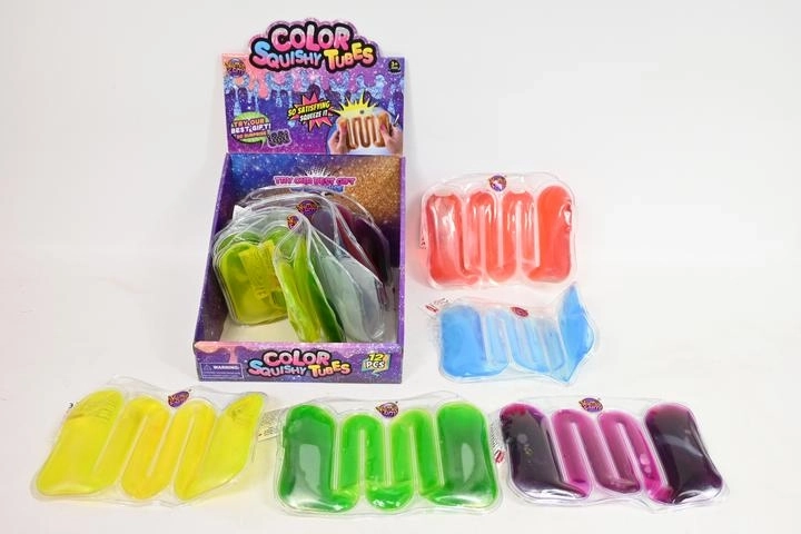 Slime à presser et à extruder en présentoir de vente (12 pcs)