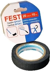 Ruban sportif textile 20 mm × 10 m noir