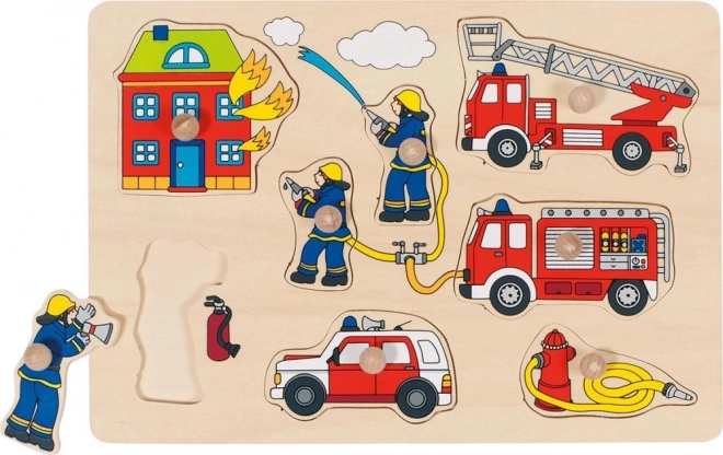 Puzzle à encastrement avec poignées – Pompiers