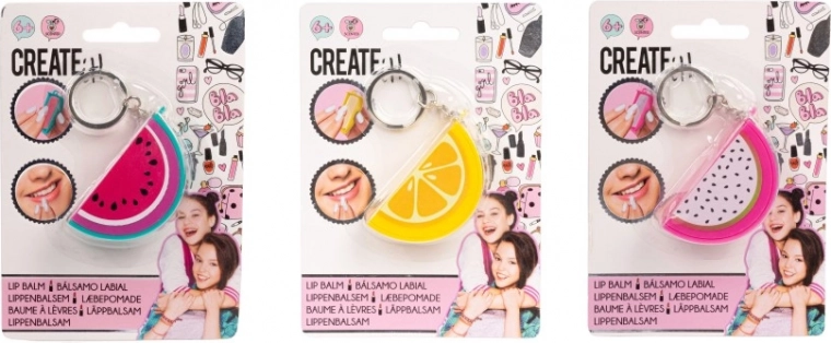 Baume à lèvres en forme de fruit avec pendentif