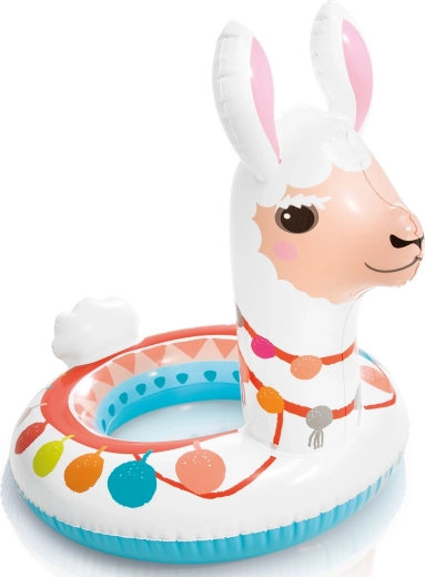 Adorable bouée lama pour des jeux stables dans l’eau