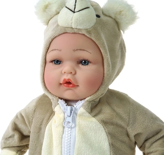 Combinaison ourson en peluche avec capuche