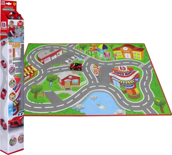 BB Junior tapis de jeu petite ville avec voiture LaFerrari