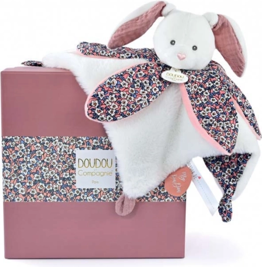 coffret cadeau doudou – lapin en peluche à câliner